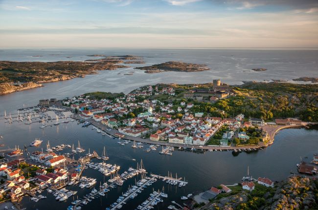 Vue aérienne de Marstrand par Per Pixel / westsweden.com